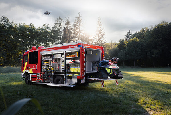 Alpha Robotics und Magirus richten Partnerschaft neu aus. Im Bild ein Feuerwehrfahrzeug.