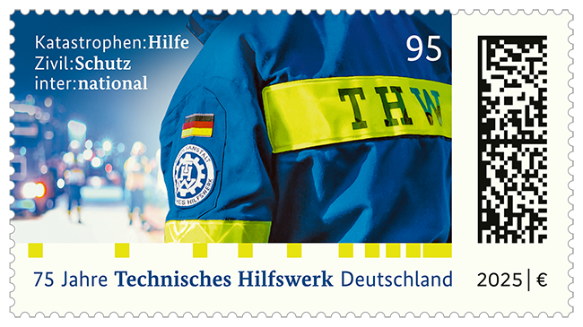Briefmarke rückt 75 Jahre THW ins Rampenlicht