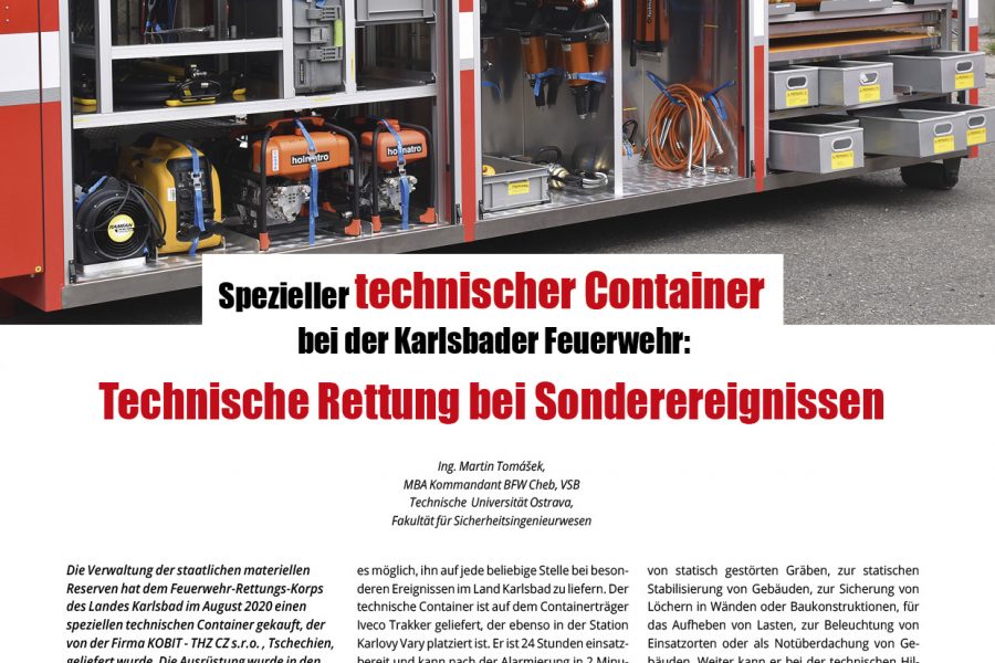 Technischer Rettungscontainer Karlsbad