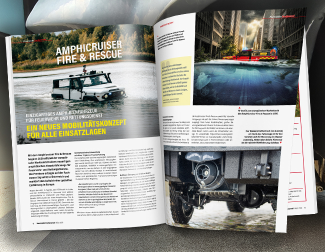 Feuerwehr Fachjournal 1 Amphicruiser Fire & Rescue begeistert auf Signal112 in Oberwart