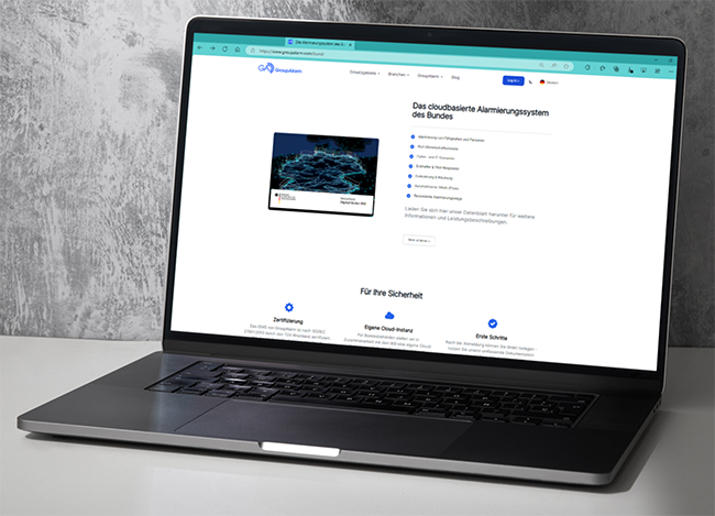 Bundesbehörden alarmieren jetzt über die cloudbasierte Alarmierungsplattform GroupAlarm