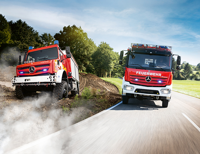 RETTmobil 2026: Daimler Truck zeigt Unimog U 5023 für anspruchsvolle Einsatzlagen und Atego LF 10