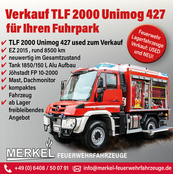 Feuerwehrfahrzeuge Merkel TLF 2000 Unimog427
