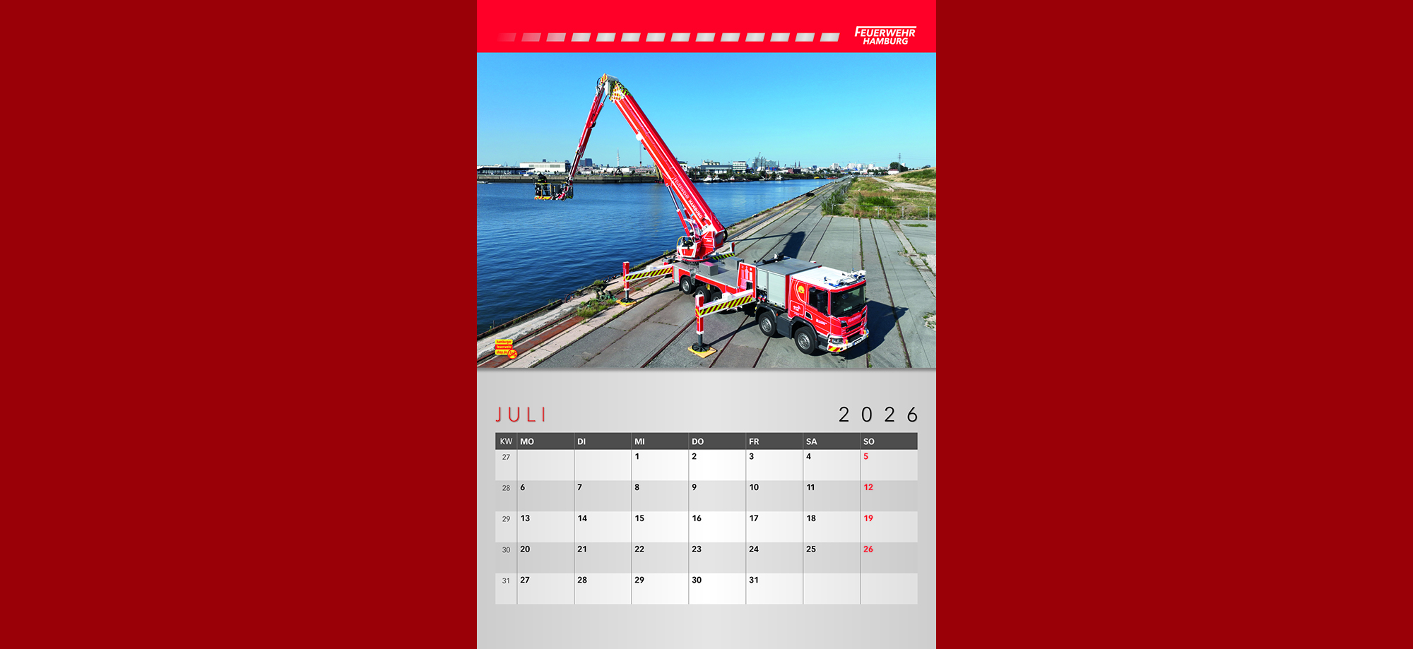 Feuerwehr-Kalender 2026 Hamburg erschienen