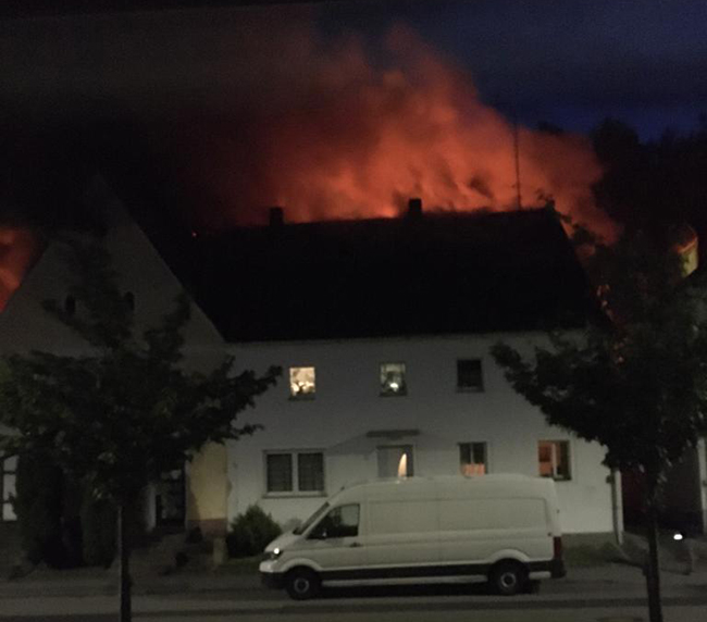 Großbrand 25. Mai 2020 Hohenburg 4 Großbrand Hohenburg 25. Mai 2020 Frontansicht