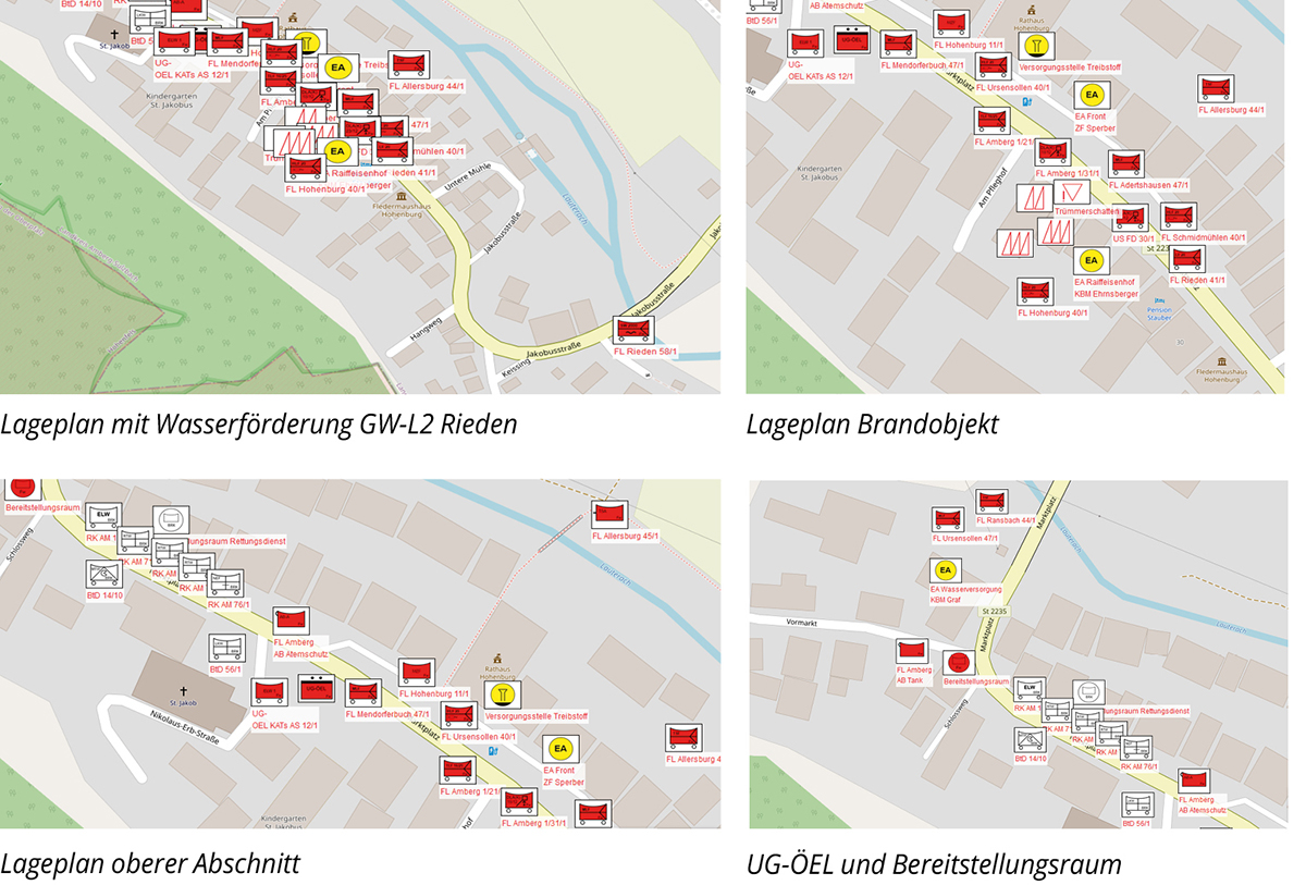 Großbrand 25. Mai 2020 Hohenburg 15 Lageplan