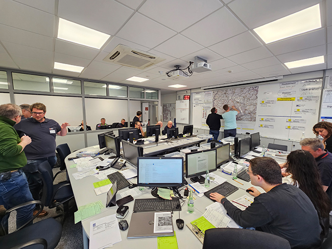 Katastrophenschutz-Führungsstab Landkreis Merzig-Wadern probt für den Ernstfall