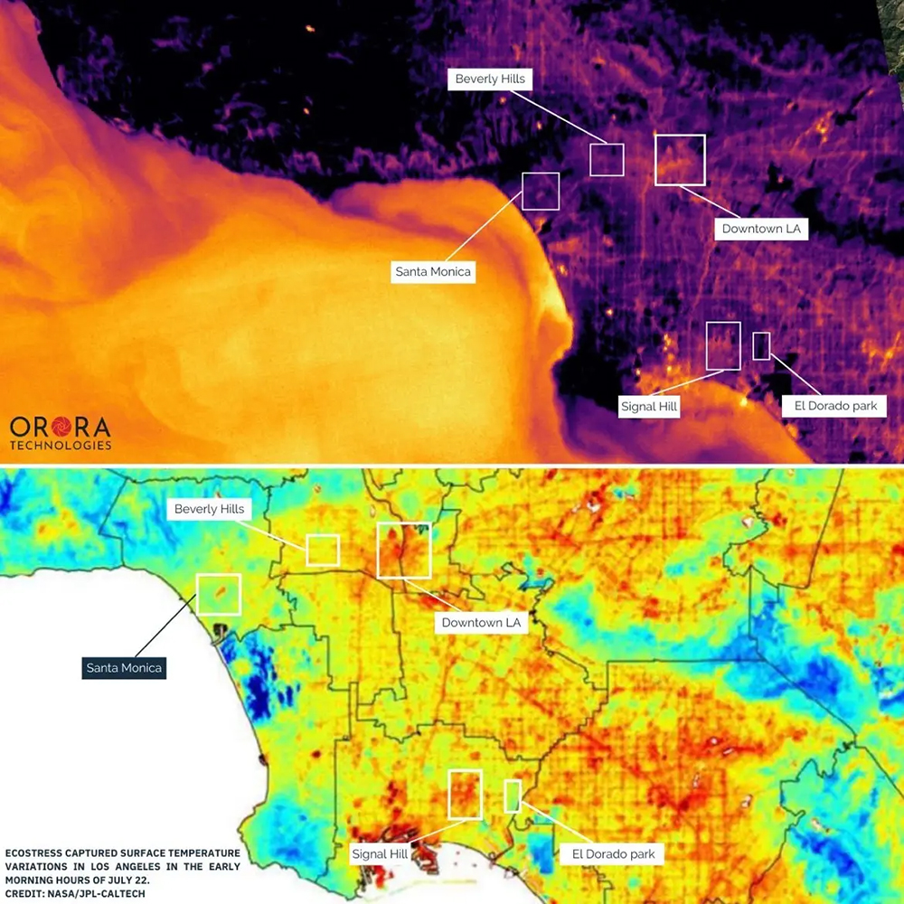 Las Angeles Thermal infrared image