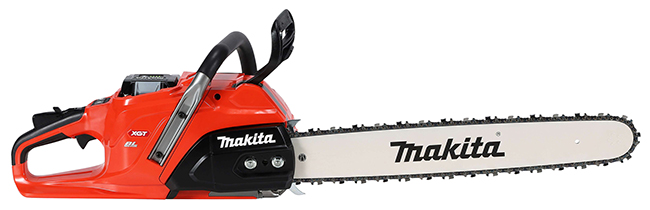 Seitenansicht Akku-Kettensäge