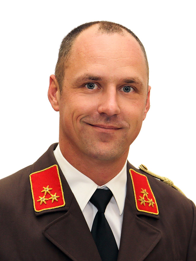 Mario Papst Kommandant einer Betriebsfeuerwehr in der Steiermark