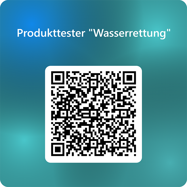 QRCode fuer Produkttester Wasserrettung s