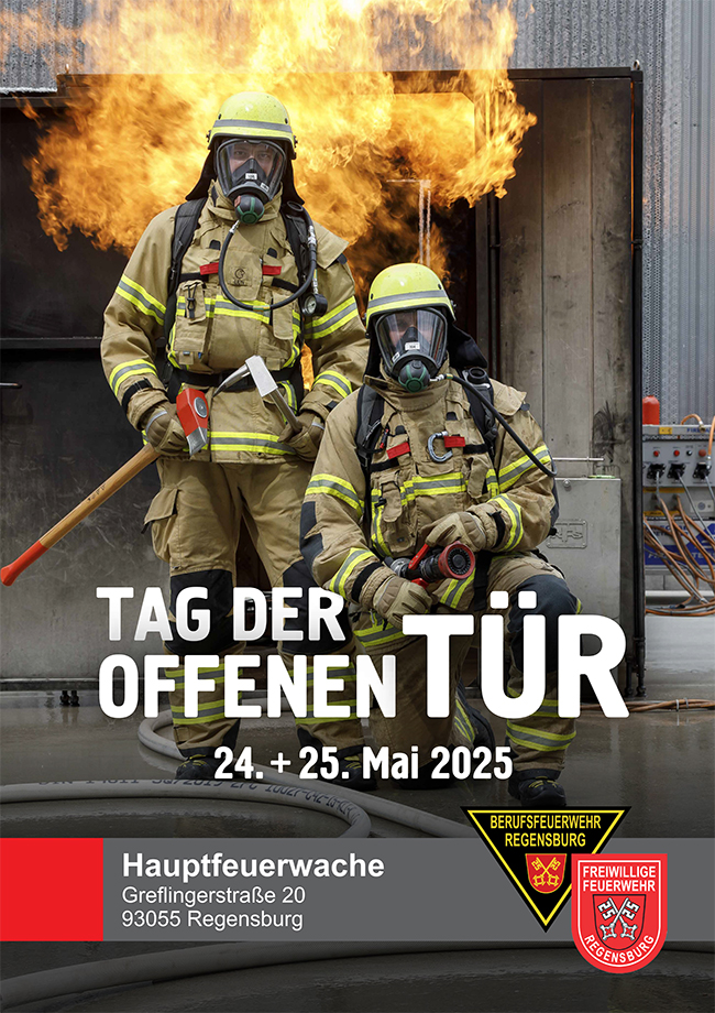 Berufsfeuerwehr Regensburg: Tag der offenen Tür 24. bis 25. Mai 2025 2 Tag der offenen Tuer BF Regensburg 2025 s