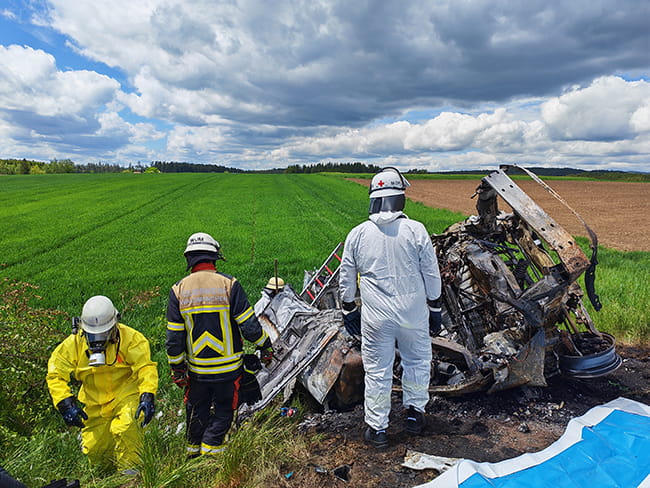 Tödlicher Verkehrsunfall bei Waldmünchen 5 Verkehrsunfall Spielberg Mai26 04s