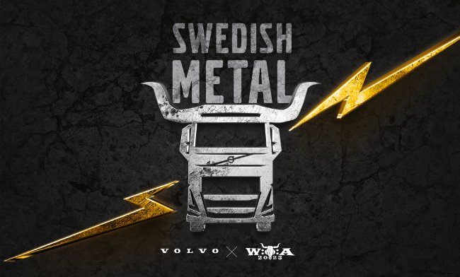 olvo Trucks ist offizieller Sponsor von Wacken Open Air 2023 - Swedish Metal goes W:O:A *Ähnliche Abbildungen zum W:O:A Truck
