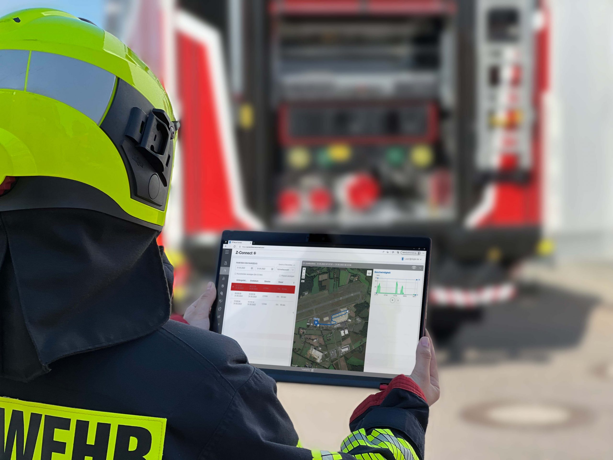 Feuerwehreinsatz der Zukunft  ZIEGLER präsentiert Digitalisierungslösung Z-Connect